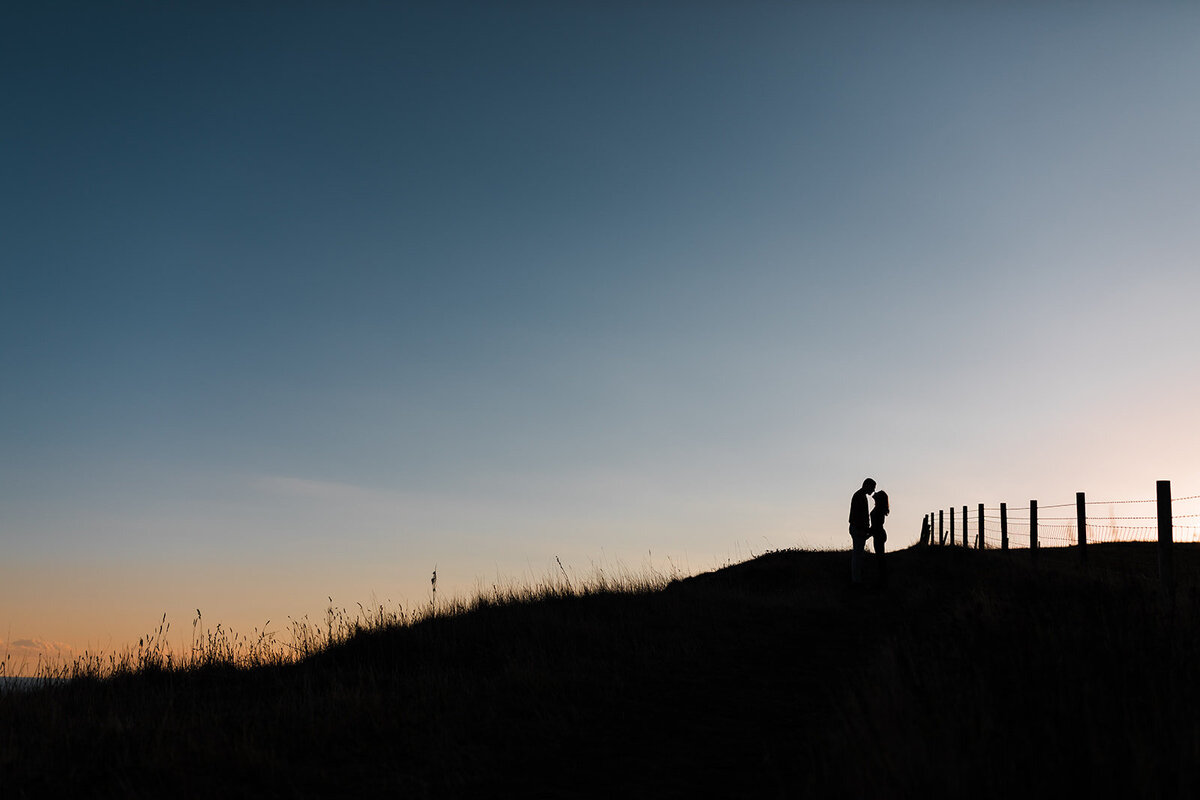 Sunset Clifftop Engagement Shoot on the Jurassic Coast, Dorset