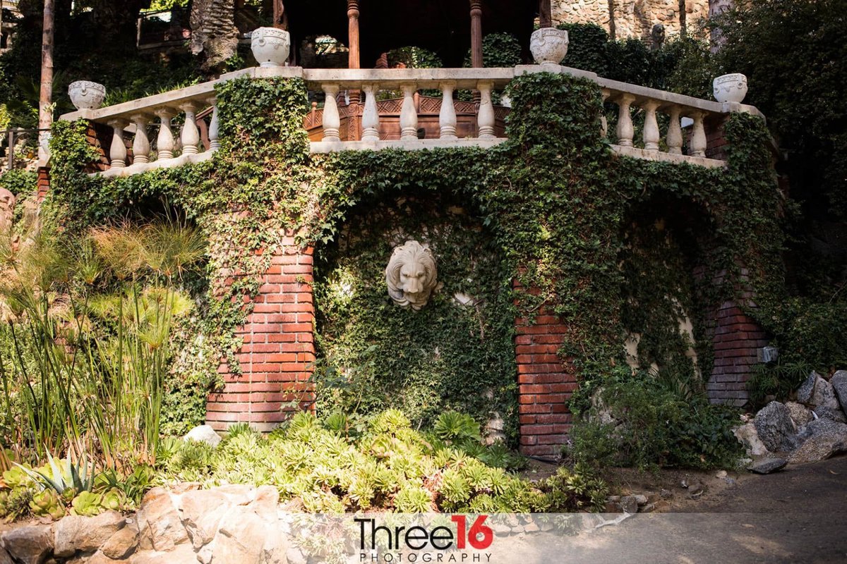 Glamorous balcony at The Houdini Estates wedding venue