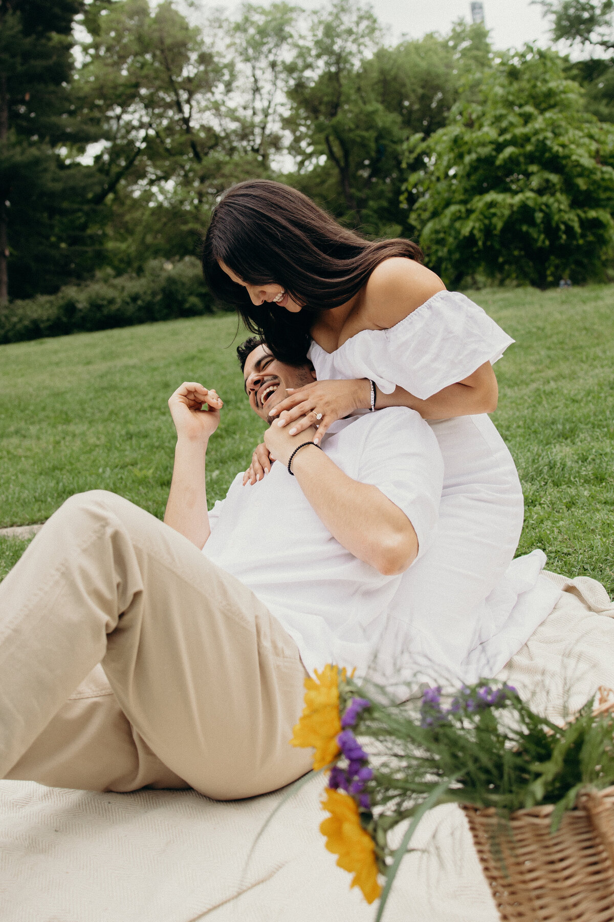 Kassiani Daniel Central Park Picnic Engagement Session 126