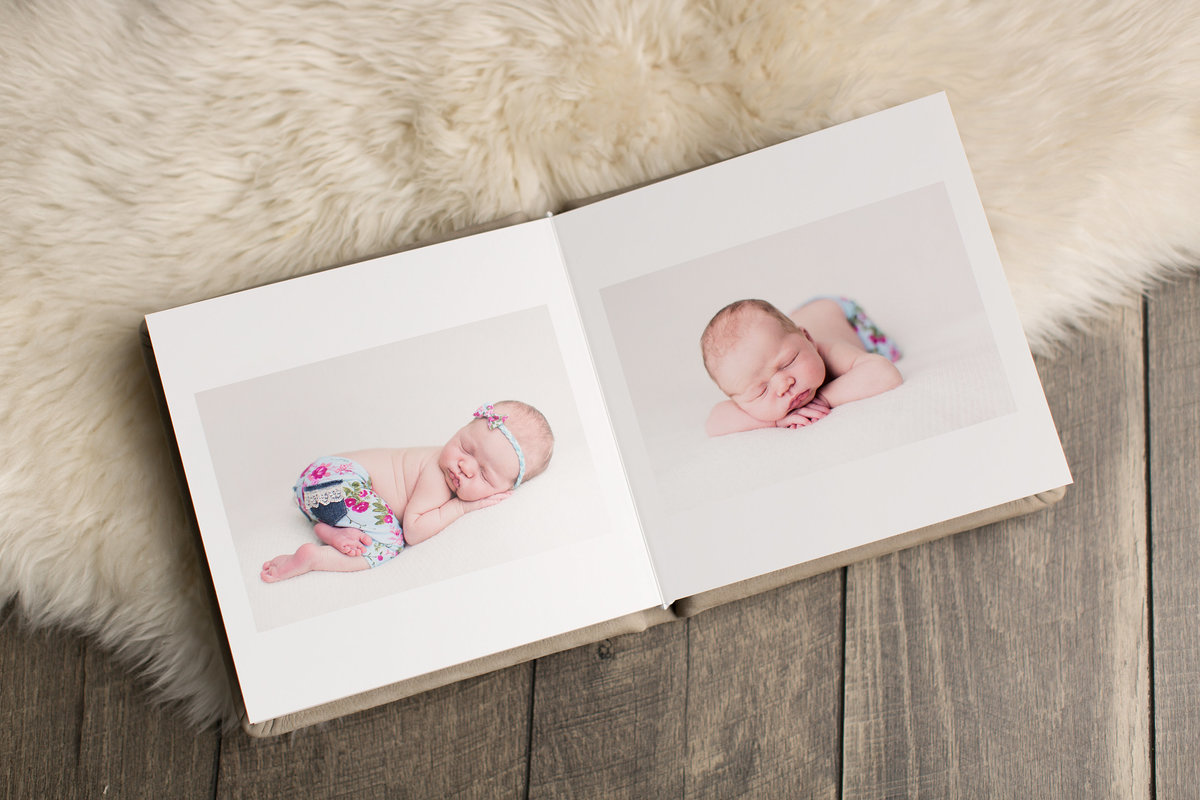 newborn baby photo album design in Lancaster, PA
