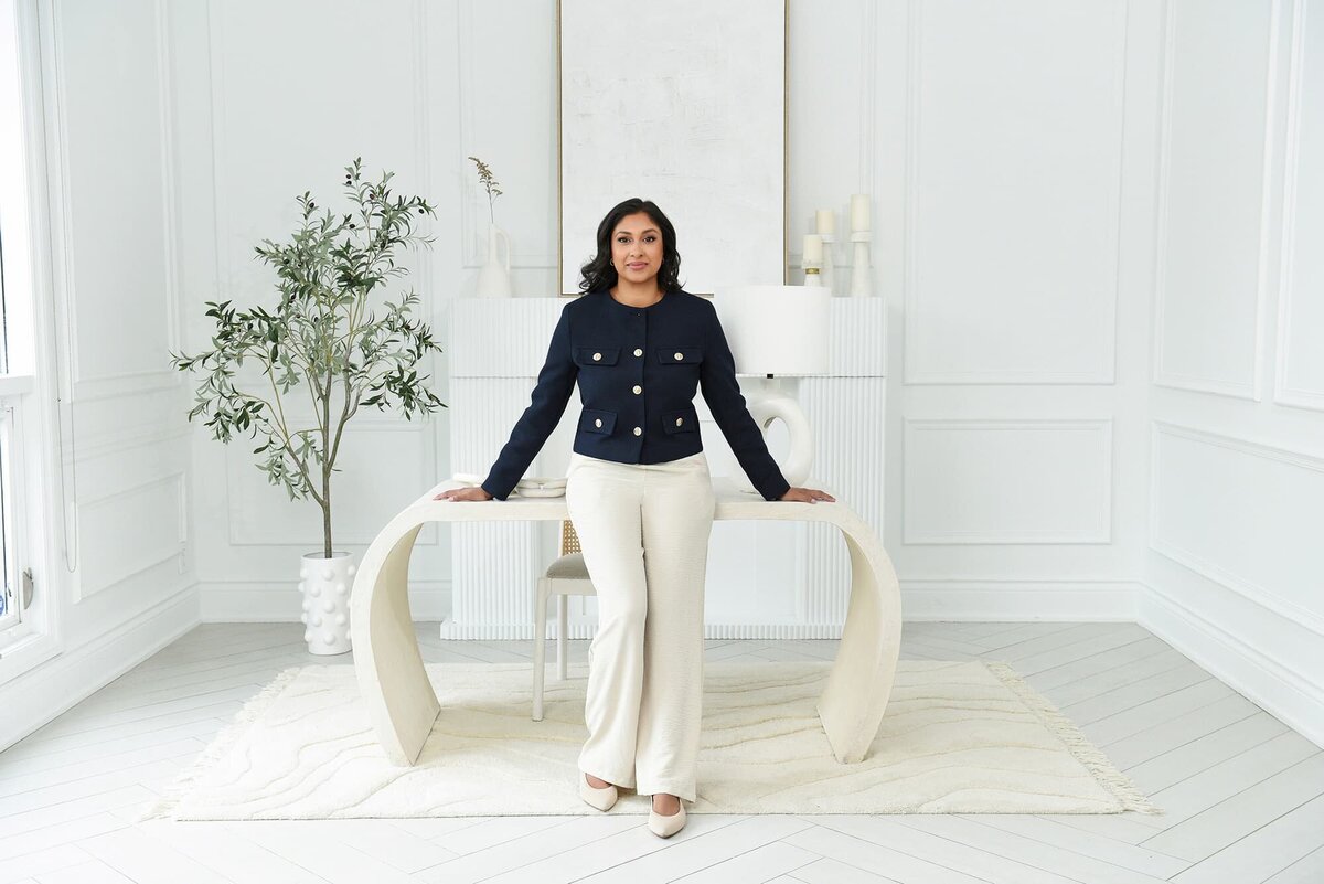 Brand photographer for women entrepreneurs capturing a confident smile with personal and professional empowerment.
