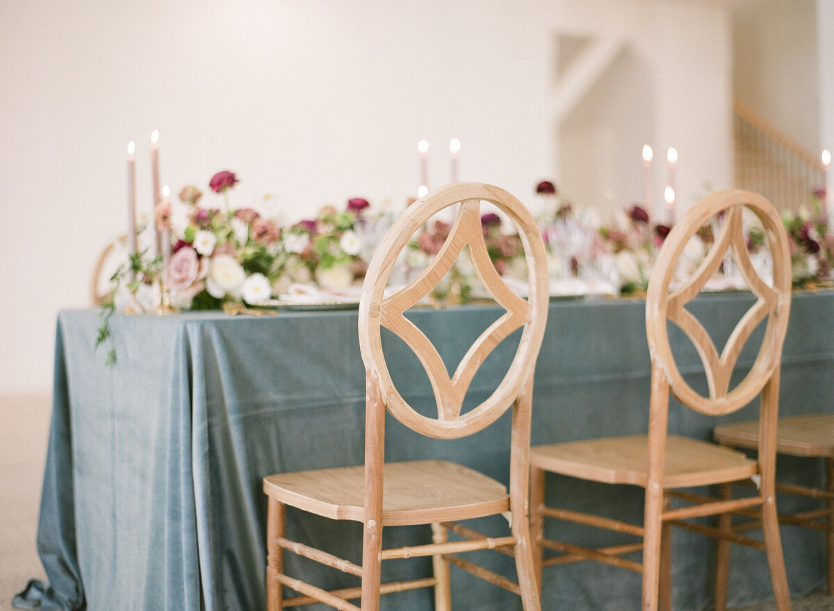 Wedding reception table settings