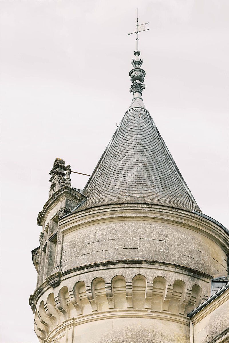 chateau de la bourdaisiere wedding venue architectural detail
