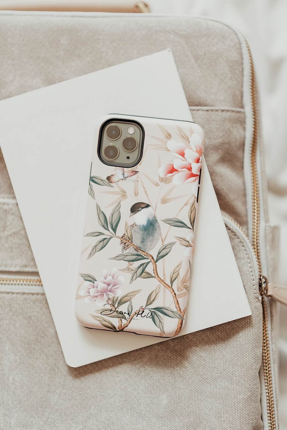white floral iphone case