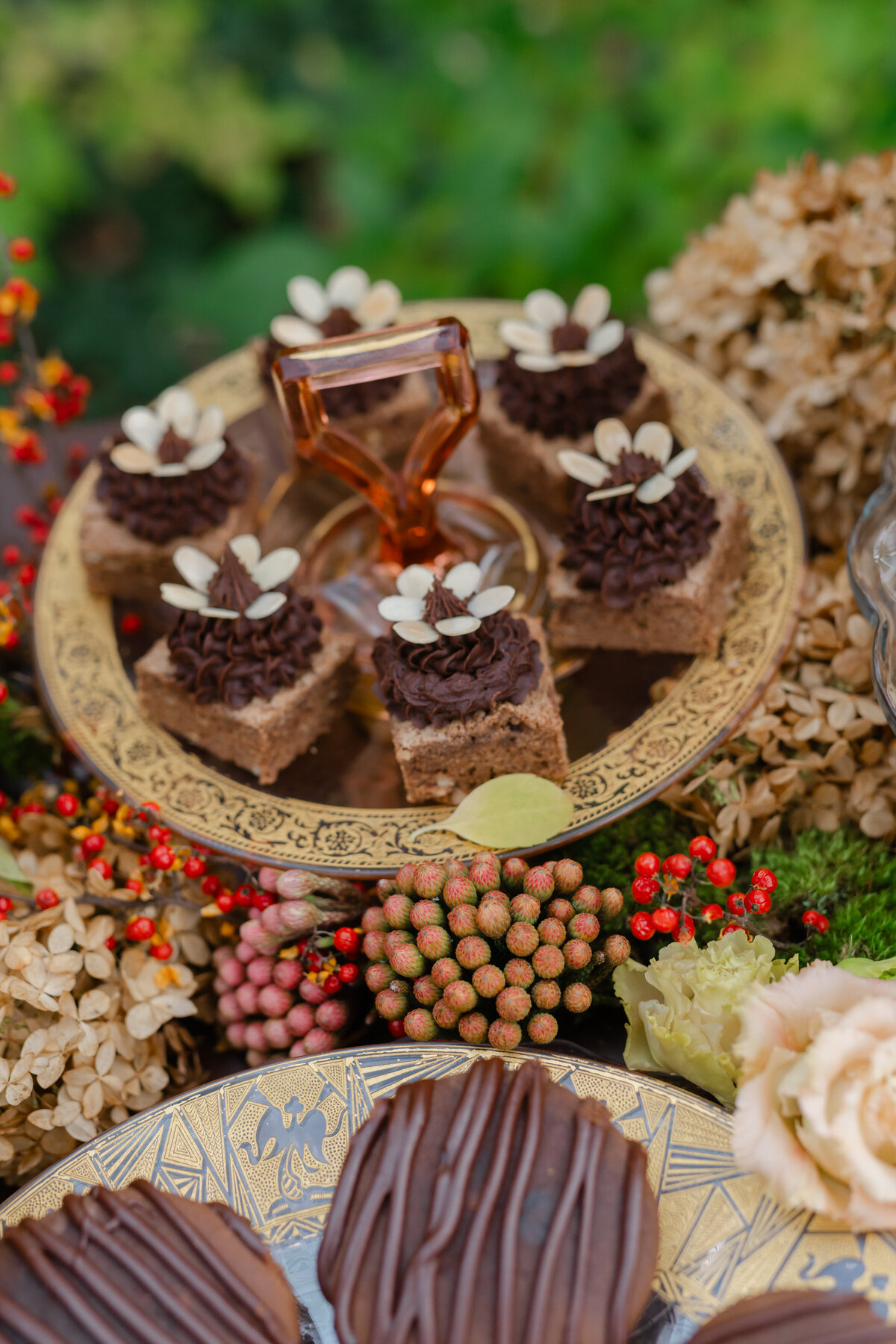 Close up of dessert tray