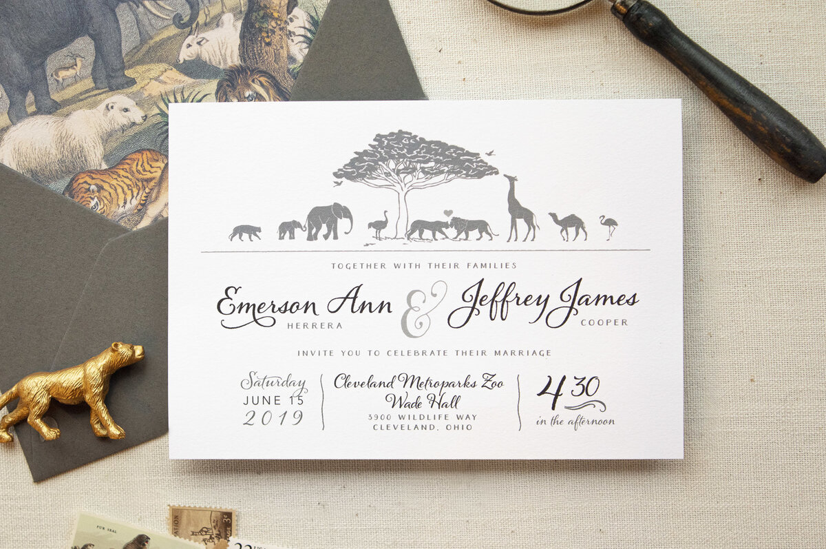 Zoo Safari Wedding Invitation