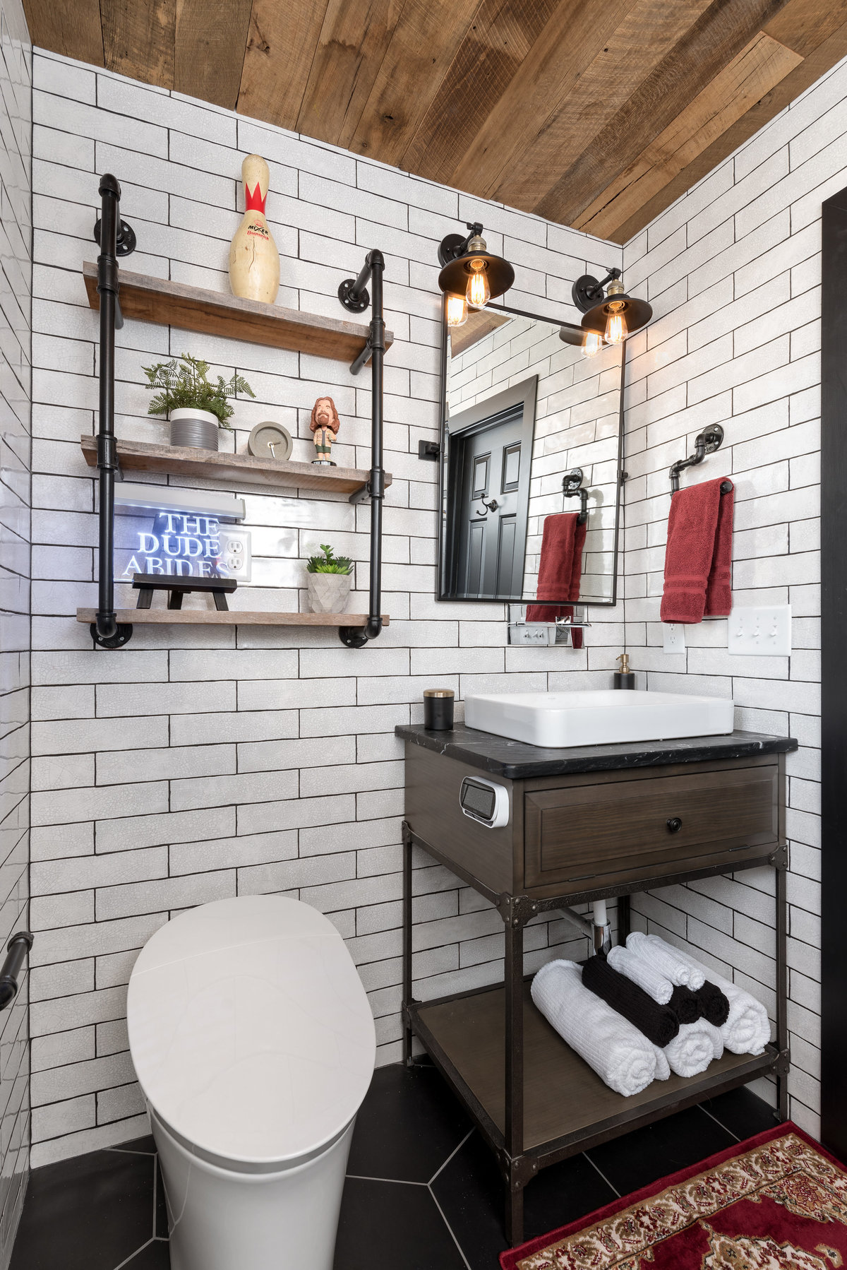Interior Design and Remodel of Guest Bathroom located in Davidson North Carolina