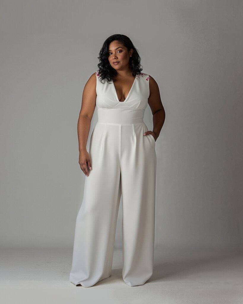 Bridal Jumpsuit, Plus-Size Available, Wholesale