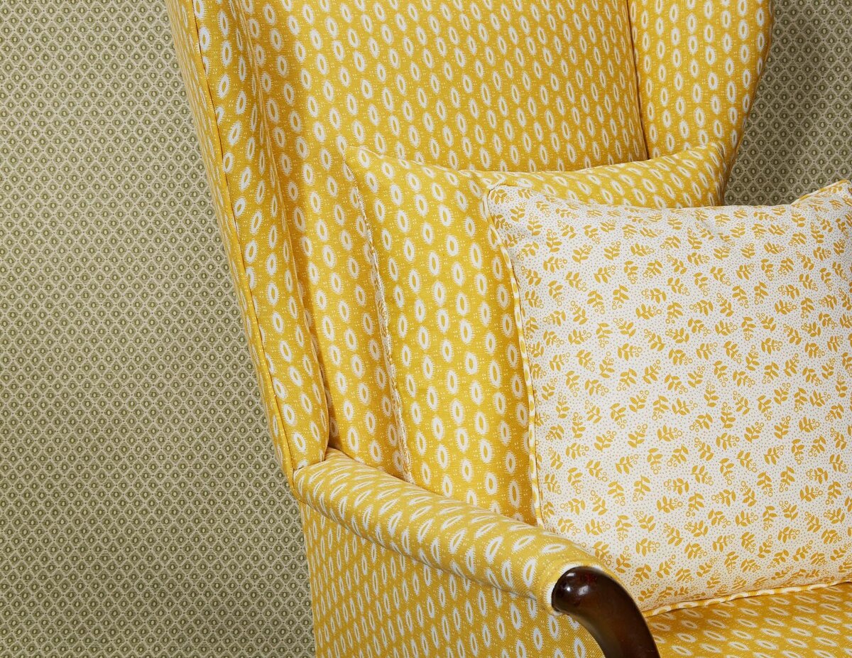 Nile & York_Macita Saffron and Sorbus Saffron_CushionsChair by Nile & York_UK