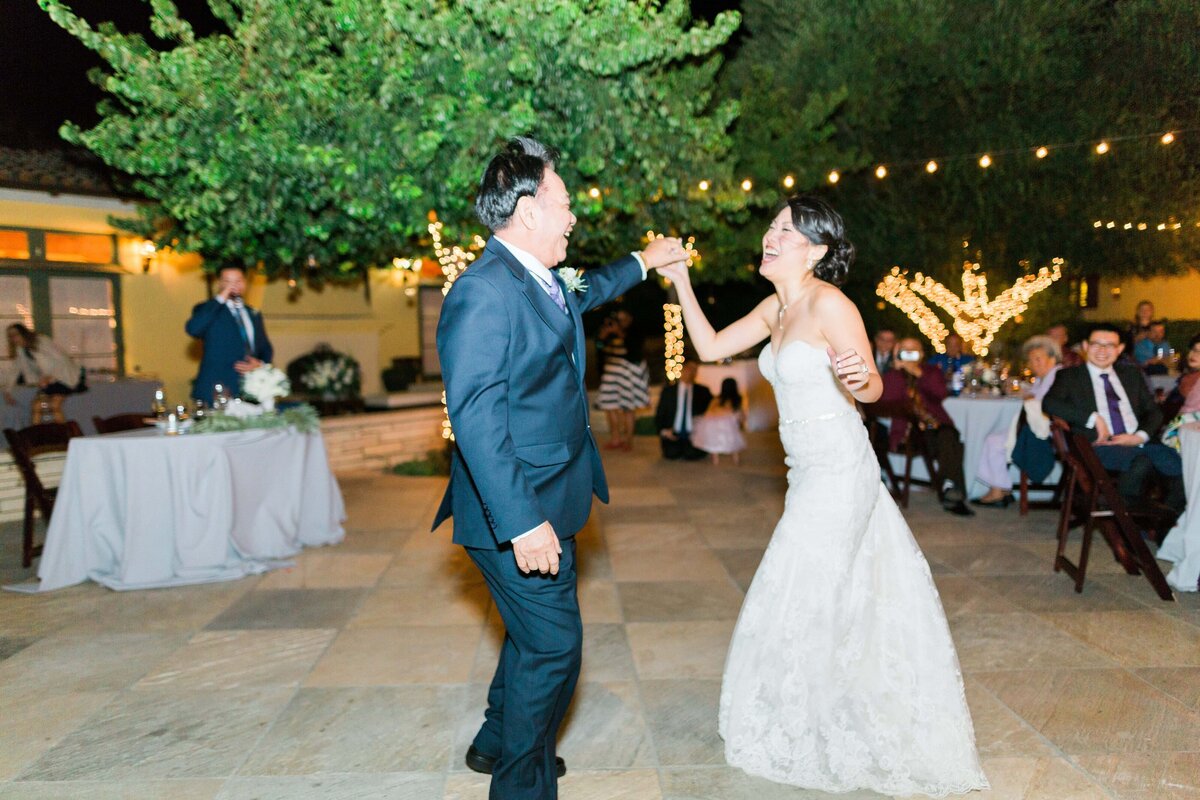 Father and bride dancing