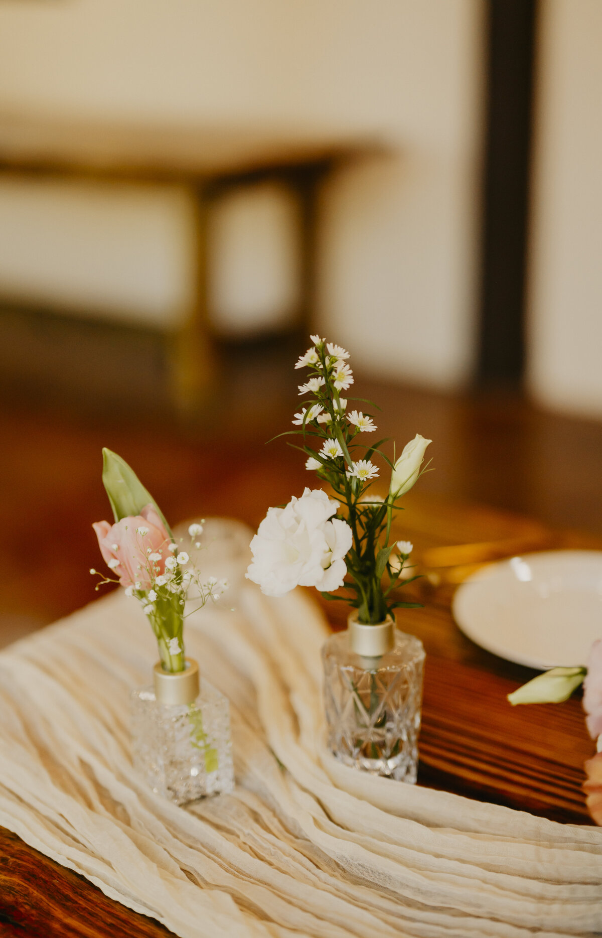 Cake Table Decor for elopement. 