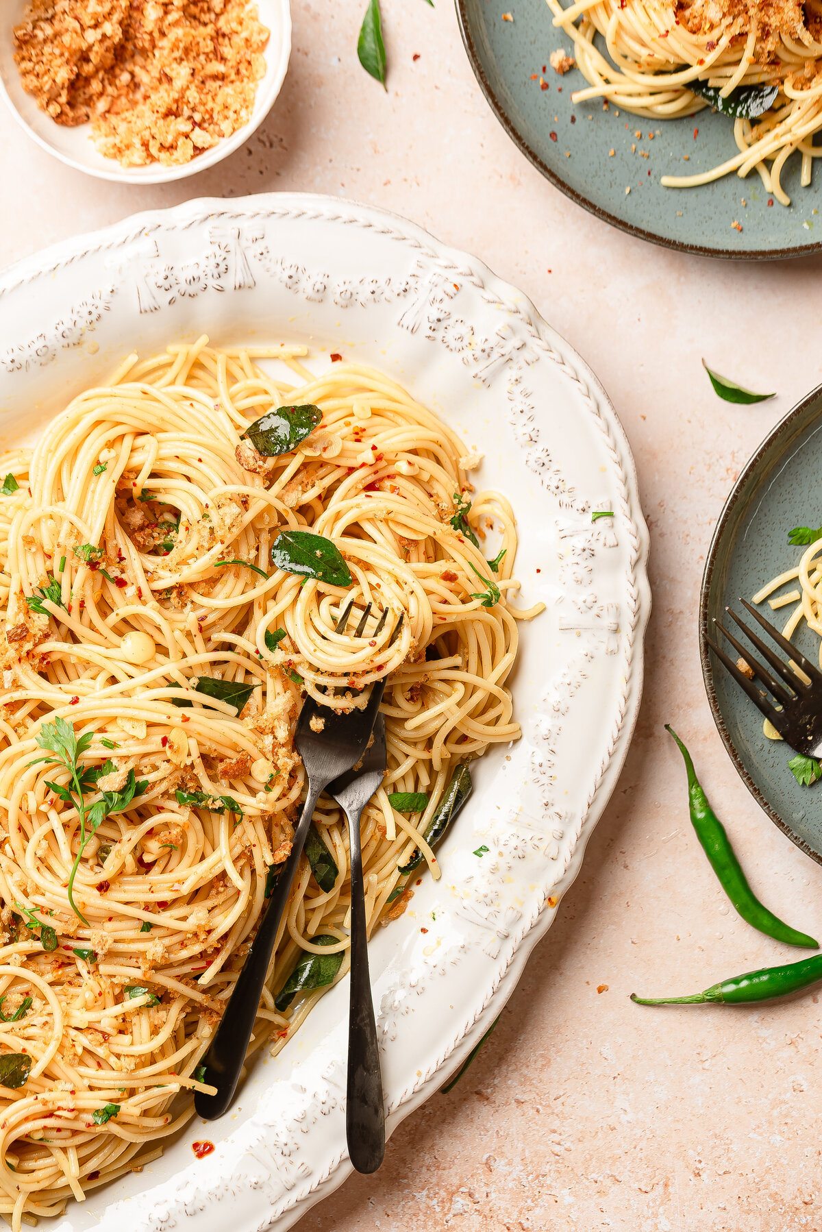 The chutneylife - Garlic, Green Chili and Curry Leaf Spaghetti-4