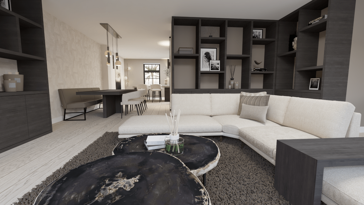 Interieurontwerp zithoek hotel chique