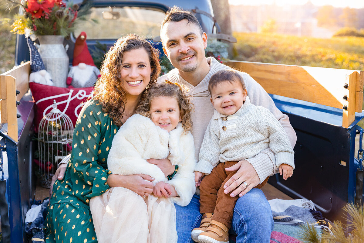 Farm Truck Photography Christmas Mini Session with vintage Christmas Truck