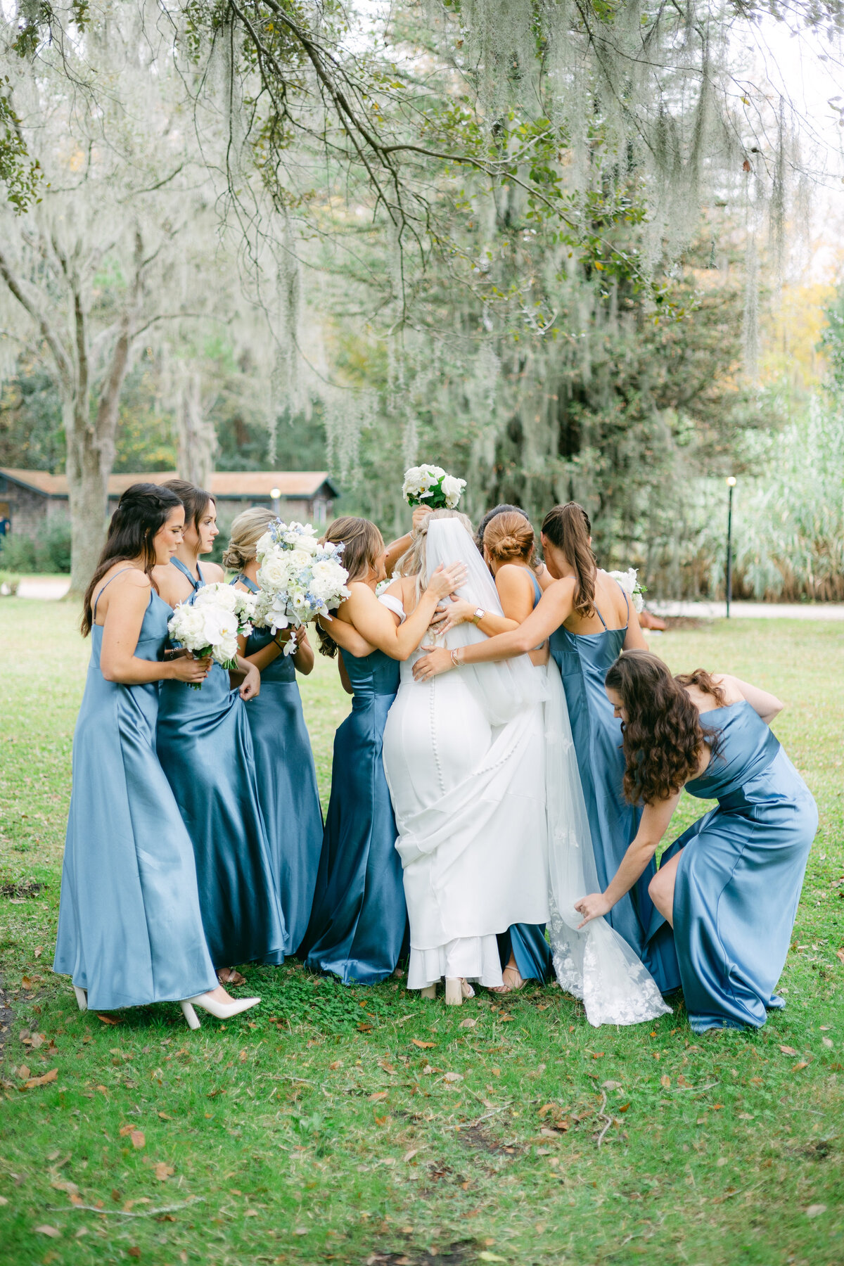 Katherine Horton Photography Sarah & Trey's Wedding Day First Look with the Bridesmaids 042