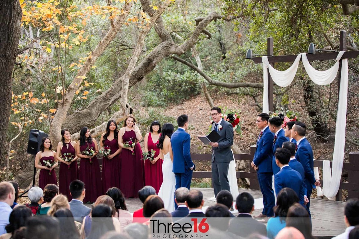 Wedding ceremony in action at the Oak Canyon Nature Center in Anaheim Hills