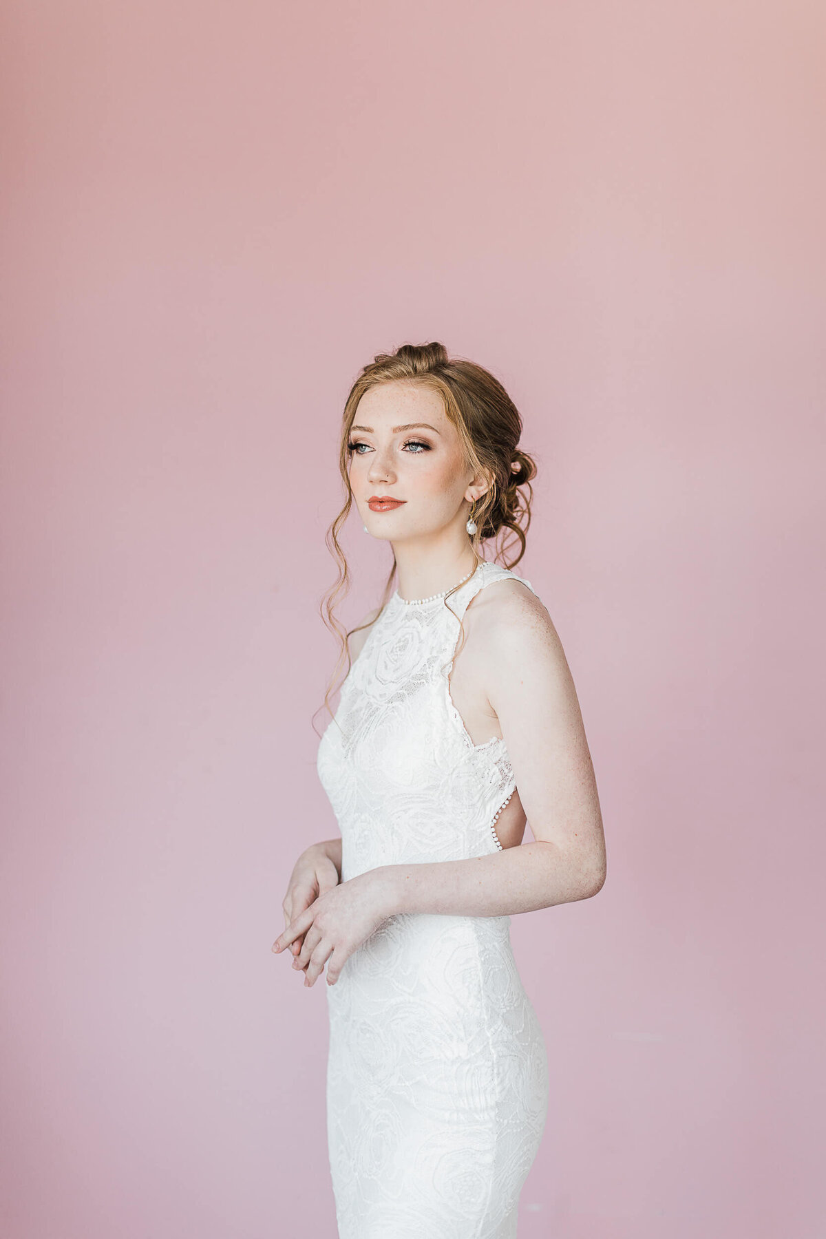 Elegant bride photos in Dallas wearing Grace Loves Lace wedding dress