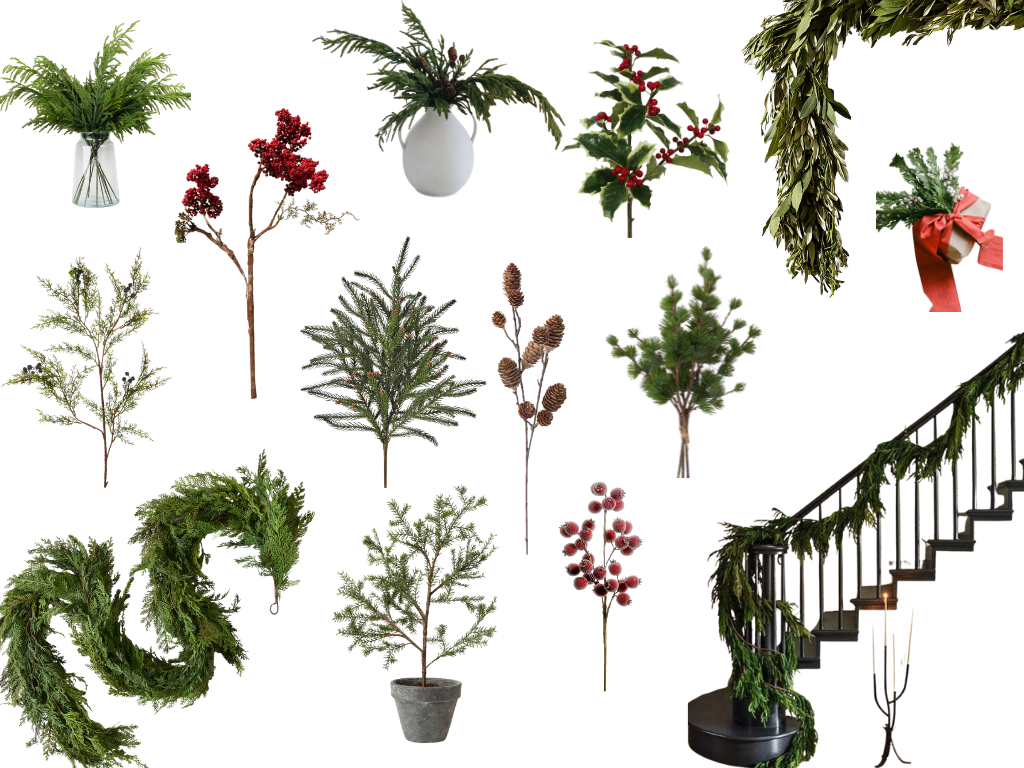 Mood board for a cozy living room