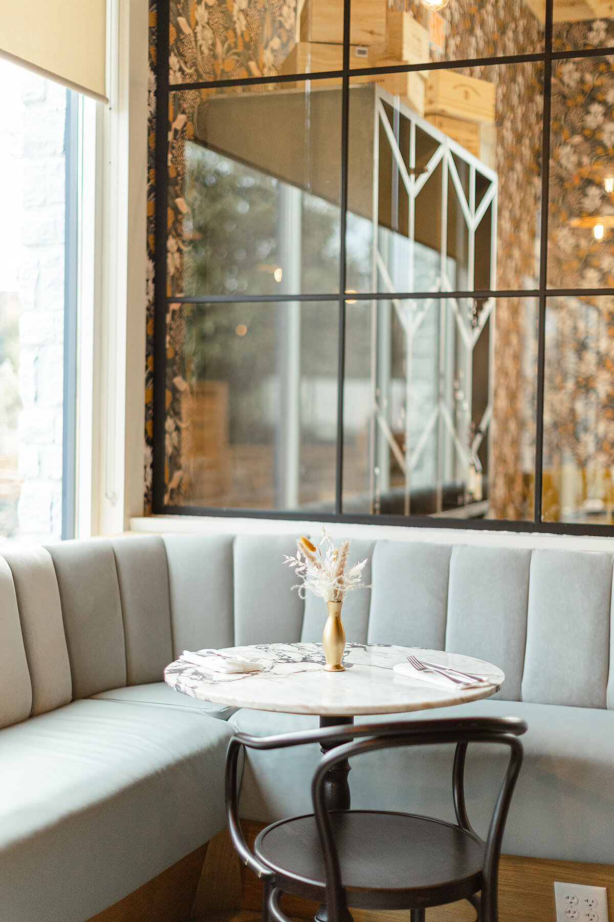 Beautiful interior photo of the new Sip and Savor restaurant in Highland Village.