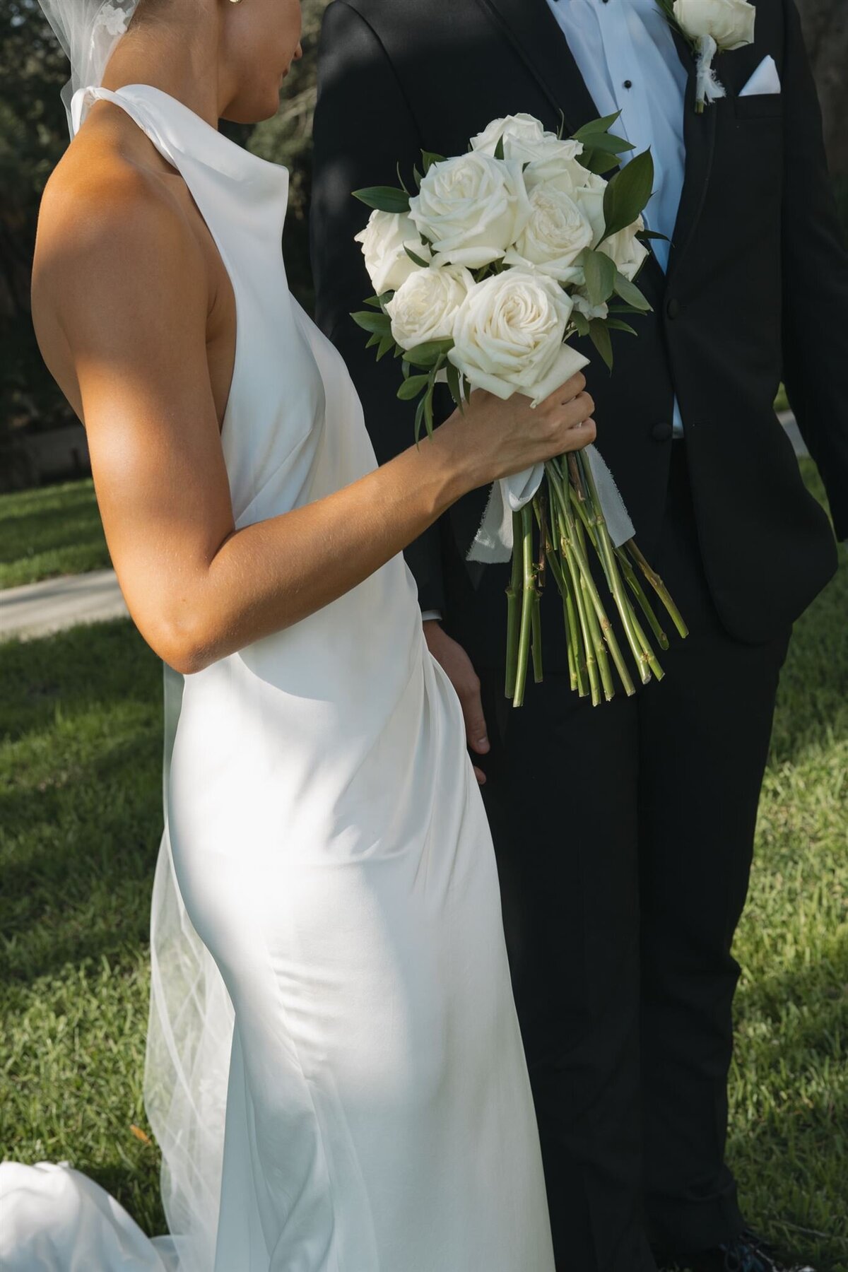 Detail photo of couple at Sarasota wedding