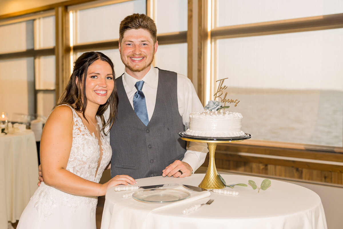 Bride and groom wedding photo at Lakeside Ballroom in Glenwood MN