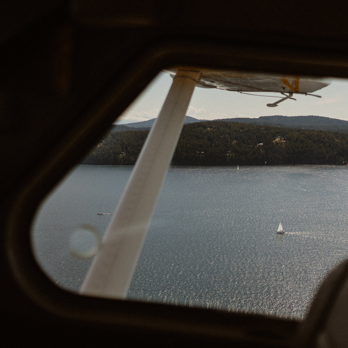 View of San Juan Islands in a plane