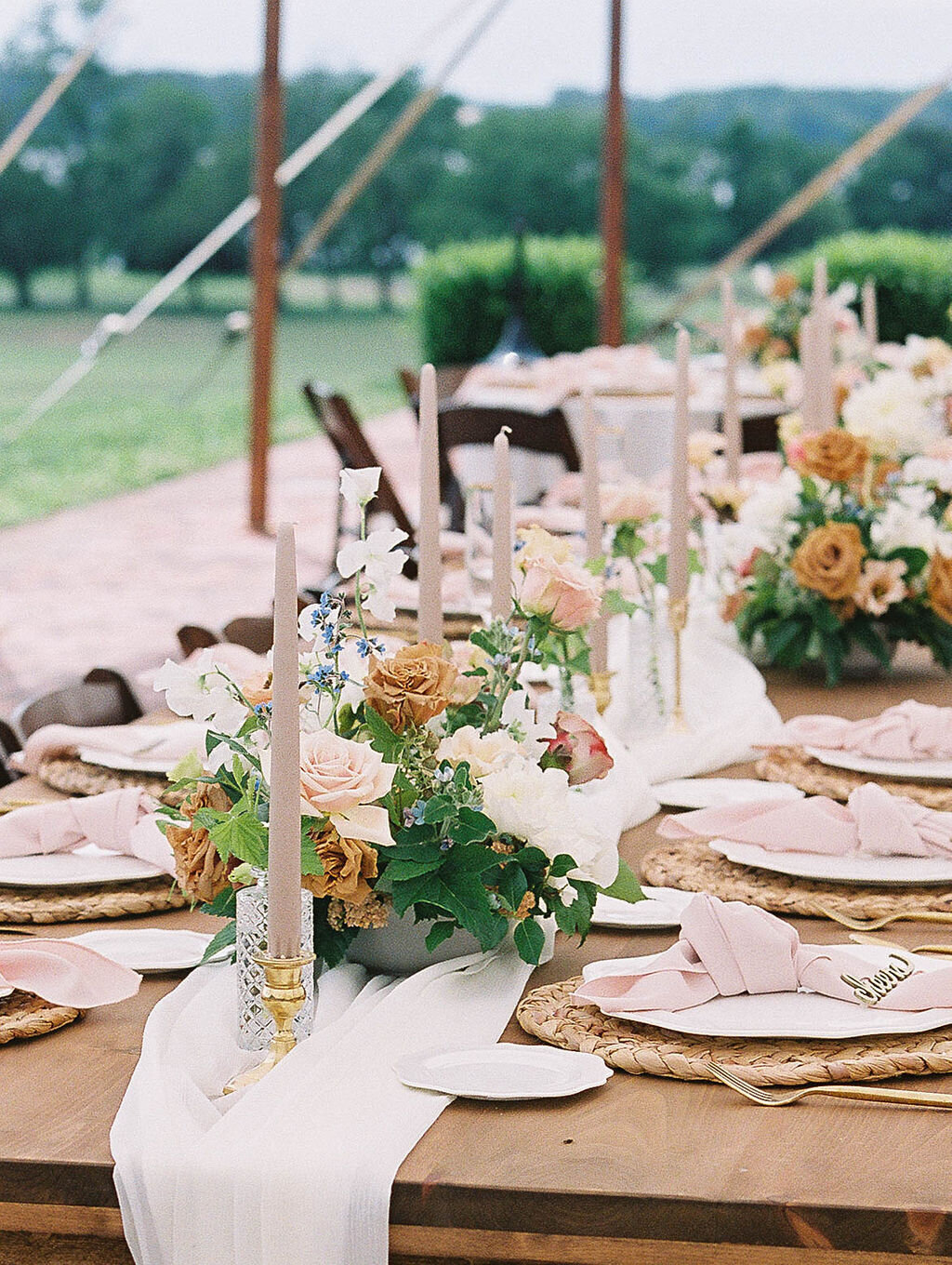 Kate Campbell Floral Summer Tented Wedding at Brittland Estate by Ashley Boyan Photography-36