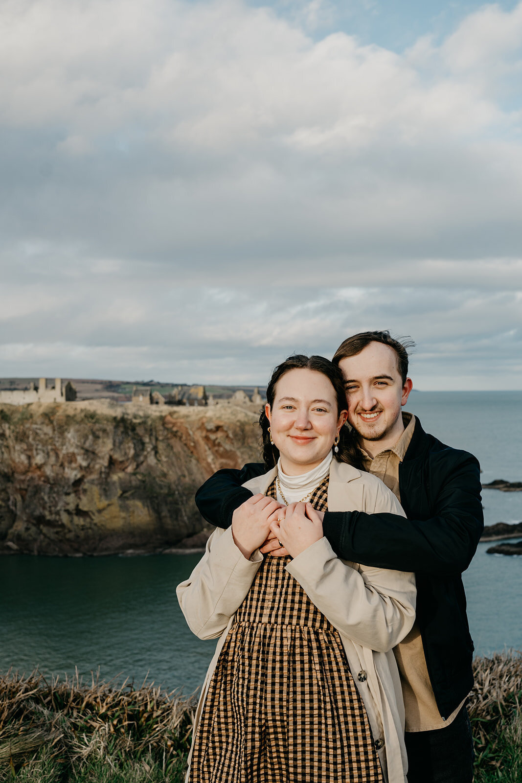 Aberdeenshire Engagement and Couple Photo Session at Dunnottar Castle-9