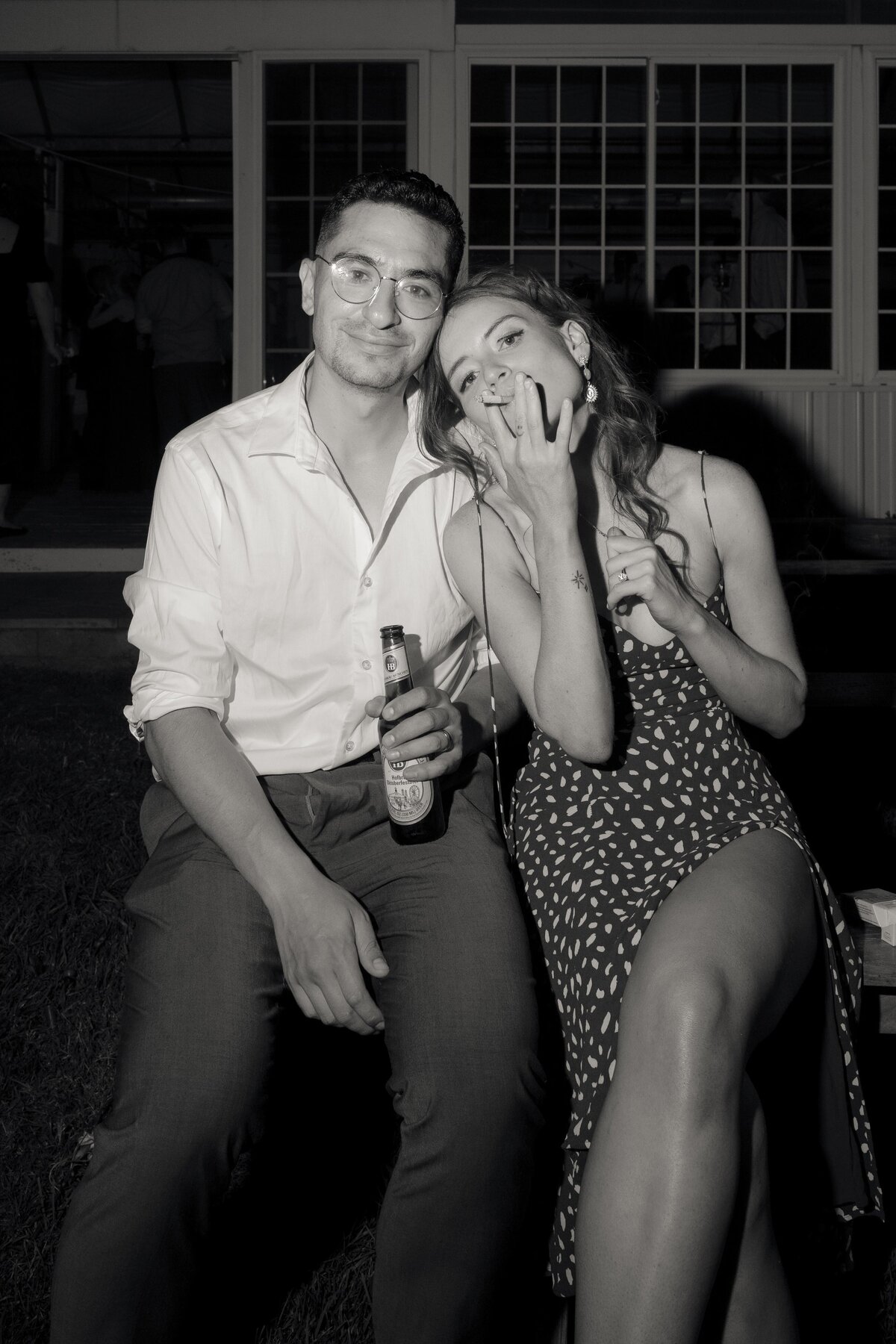 wedding-guests-smoking-candid-portrait