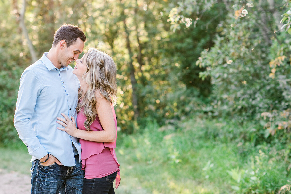 Classic engagement portrait captured by Sweetlight Photography, fine art and romantic wedding photographer in Central Alberta. Featured on the Bronte Bride Vendor Guide.