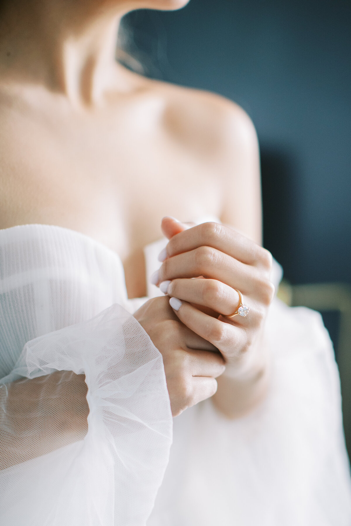 Gardenia touch ups before her Raleigh wedding