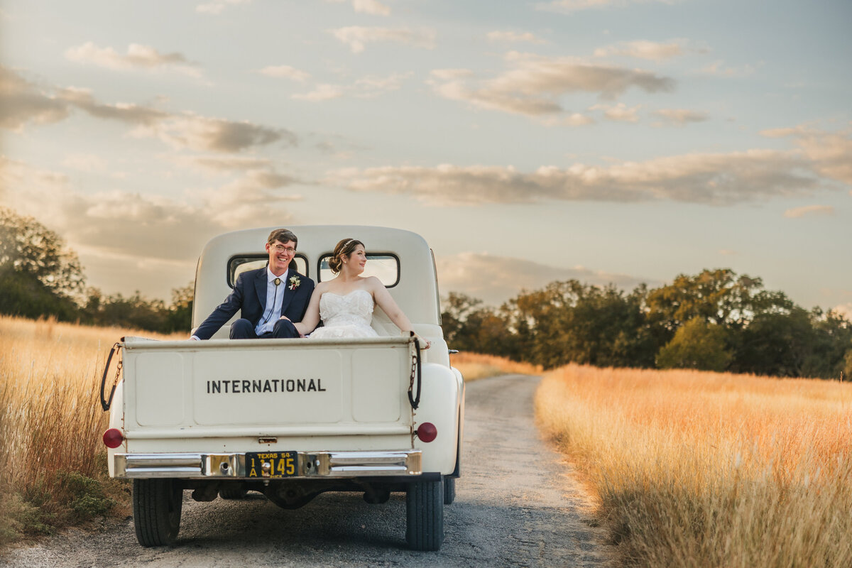 bride-and-groom-on-a-truck