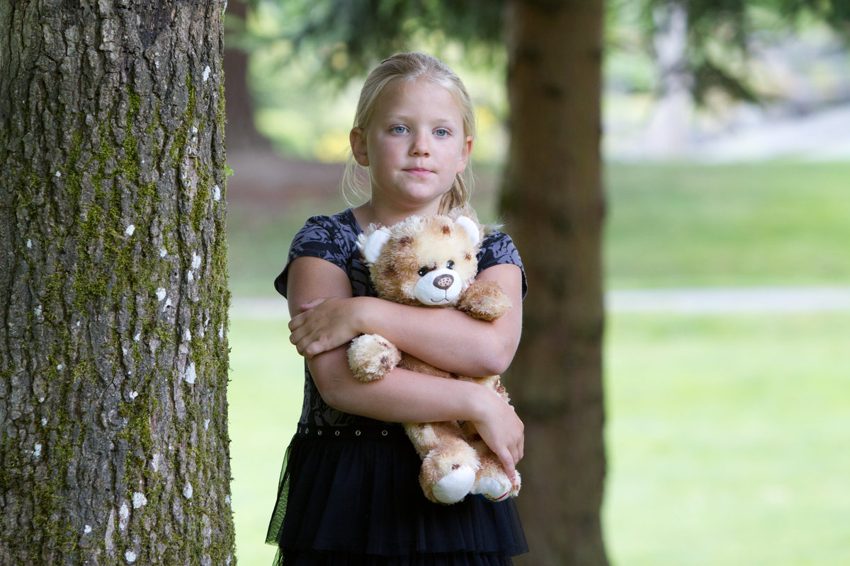 Collaborative photo shoot in Bellevue, WA of  a modern day Red Riding Hood