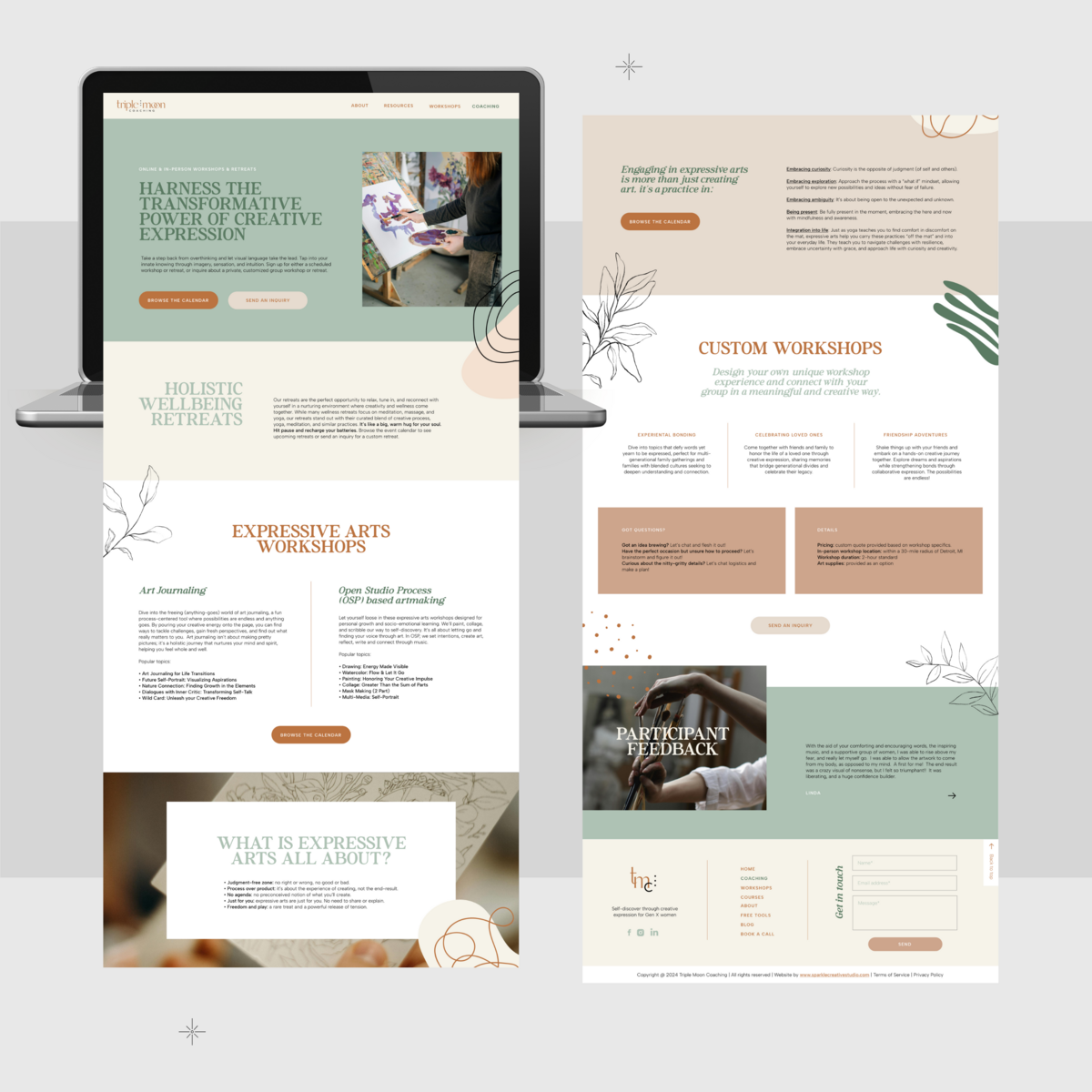 Fresh coaching website design