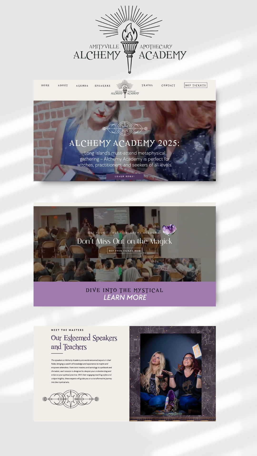Alchemy Academy Website Mockup