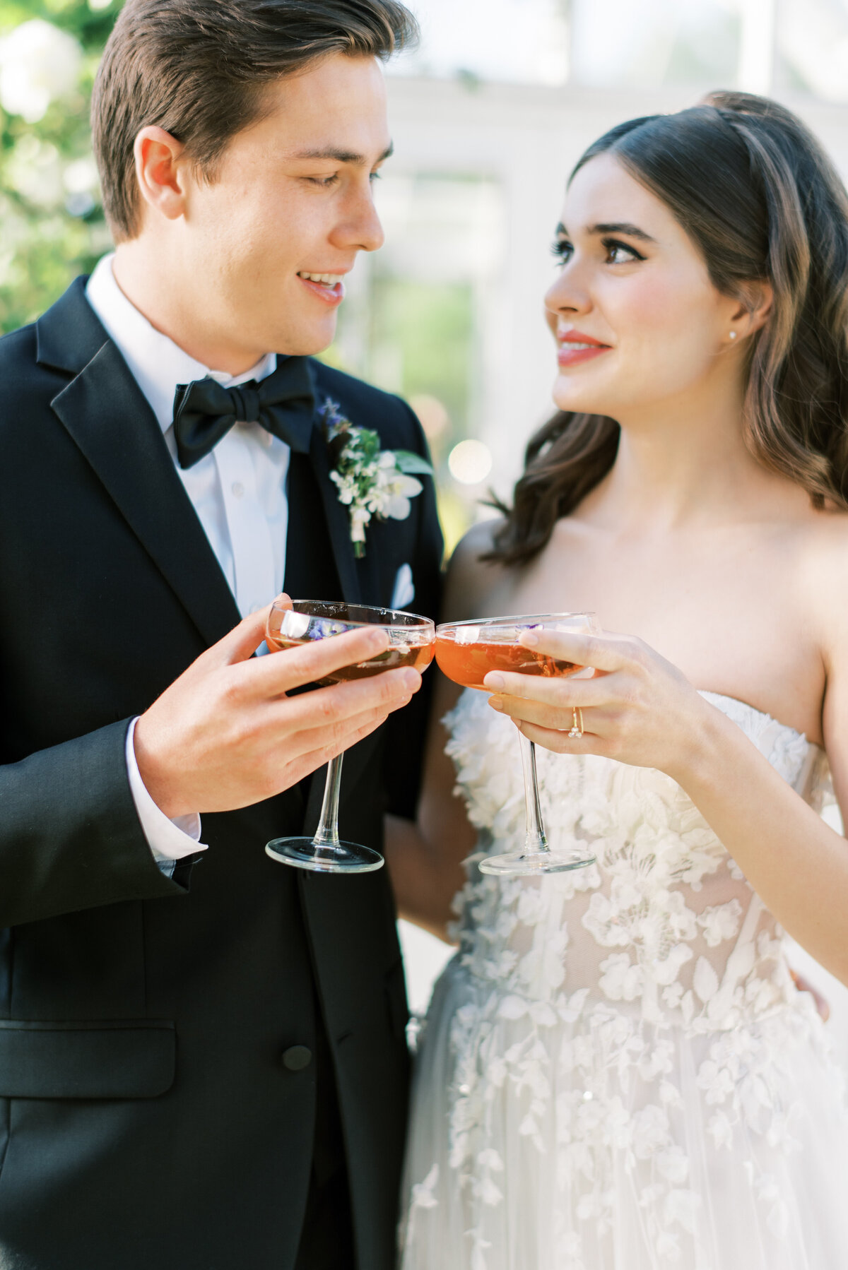 Champagne Toast at Luxury Wedding by Fine Art Film Photographer Megan Bennett Photography