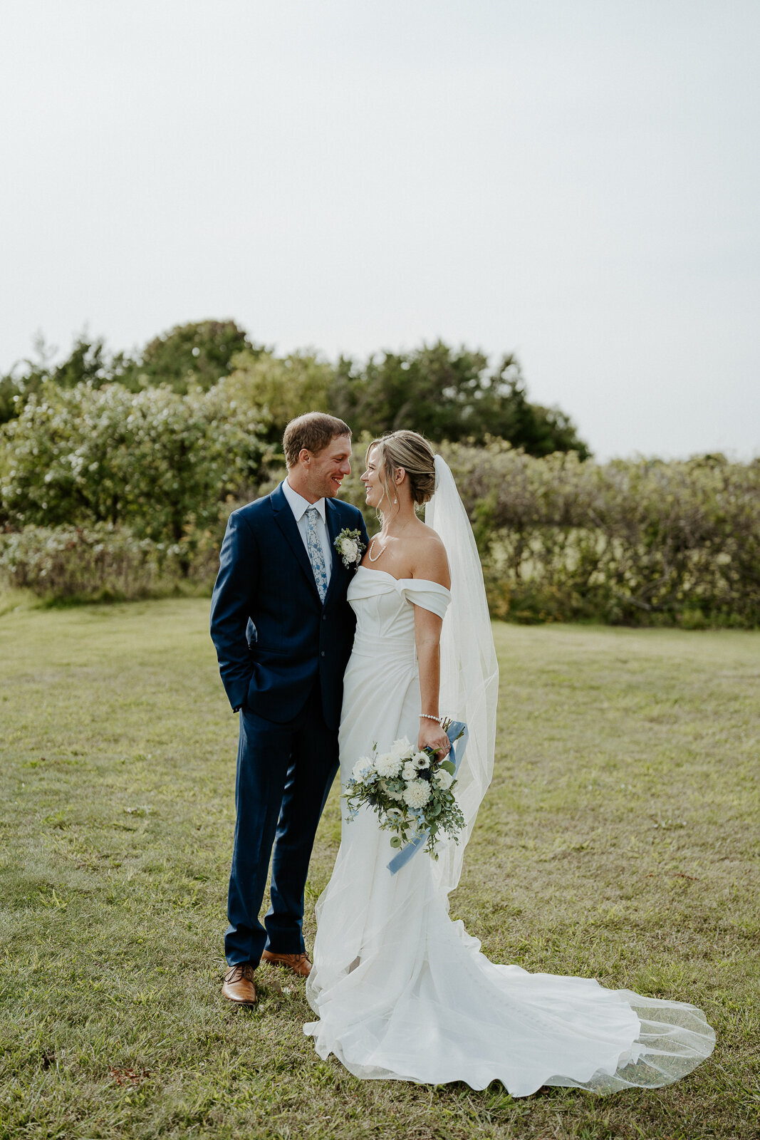 wedding portraits at Shining Tides wedding venue in Mattapoisett 