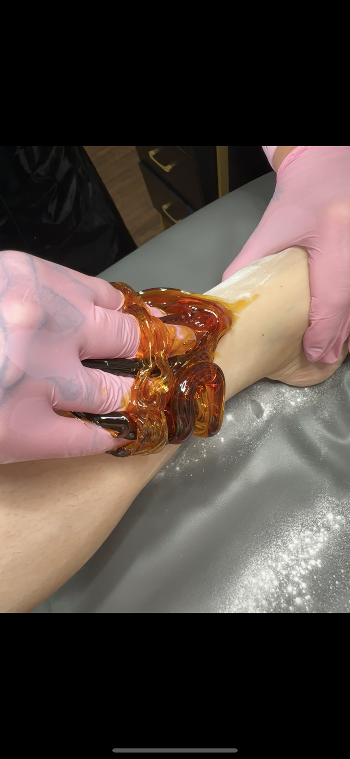 Sugar On Nichole's Leg