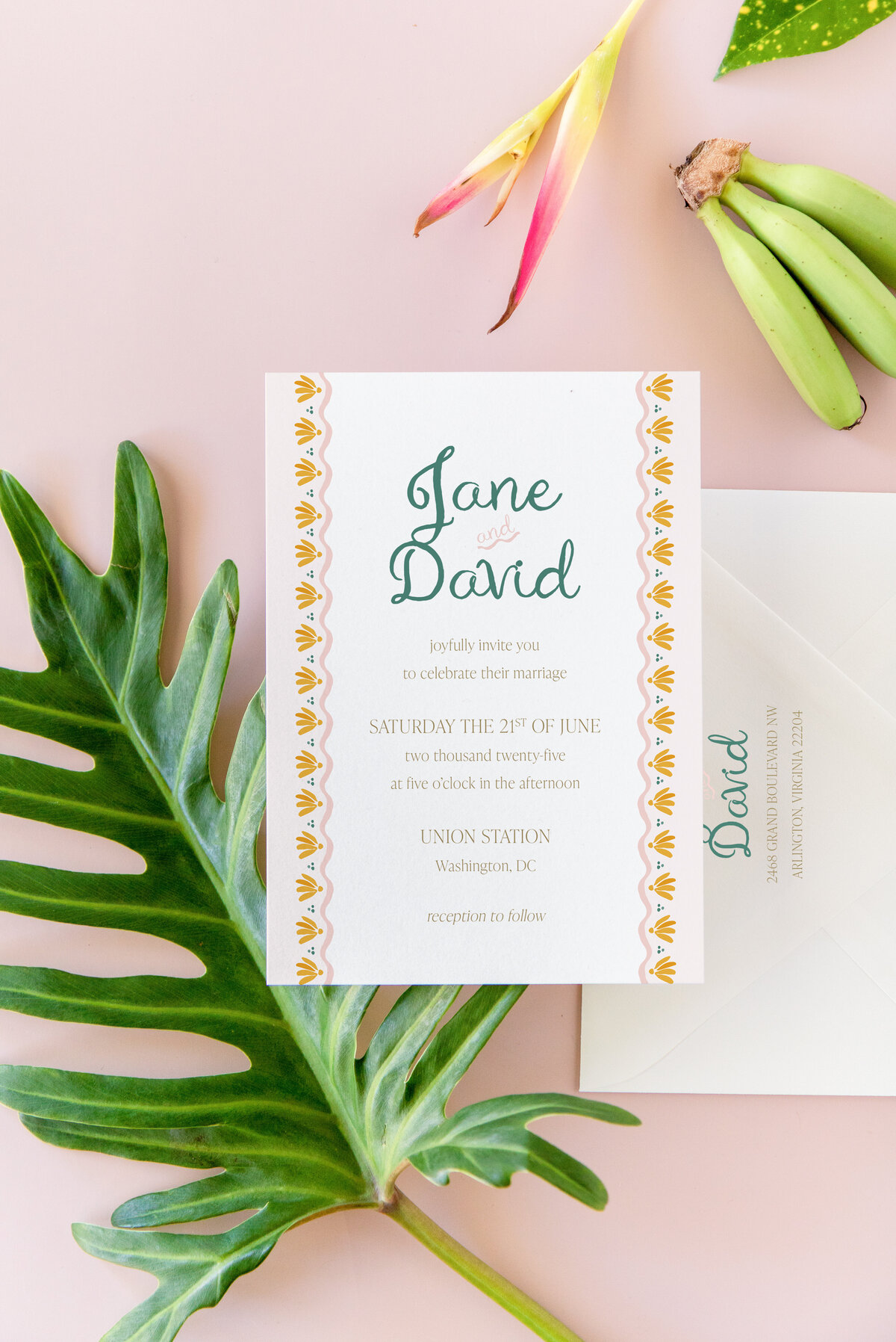 Watercolor Floral Border - Tropicana - 6-1