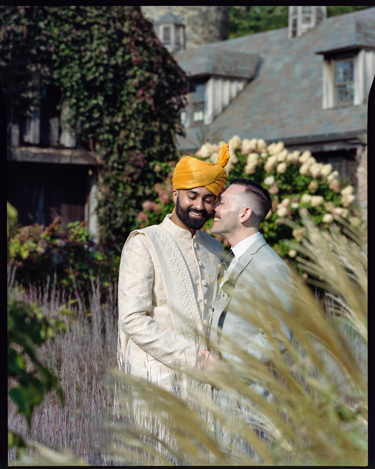 LGBTQ wedding photography shot on large format film at Blue Hill at Stone Barns