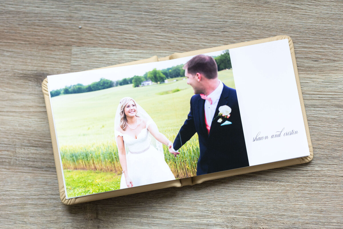 Wedding album with photos by Nashville wedding photographer, Liz Courtney
