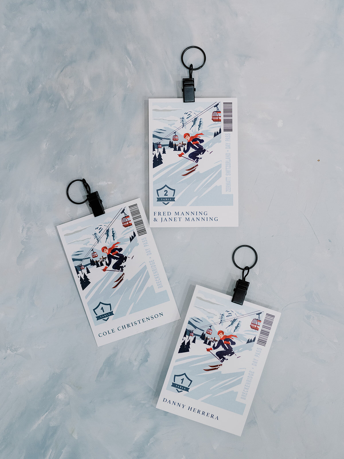 Ski themed escort Card tickets photo 