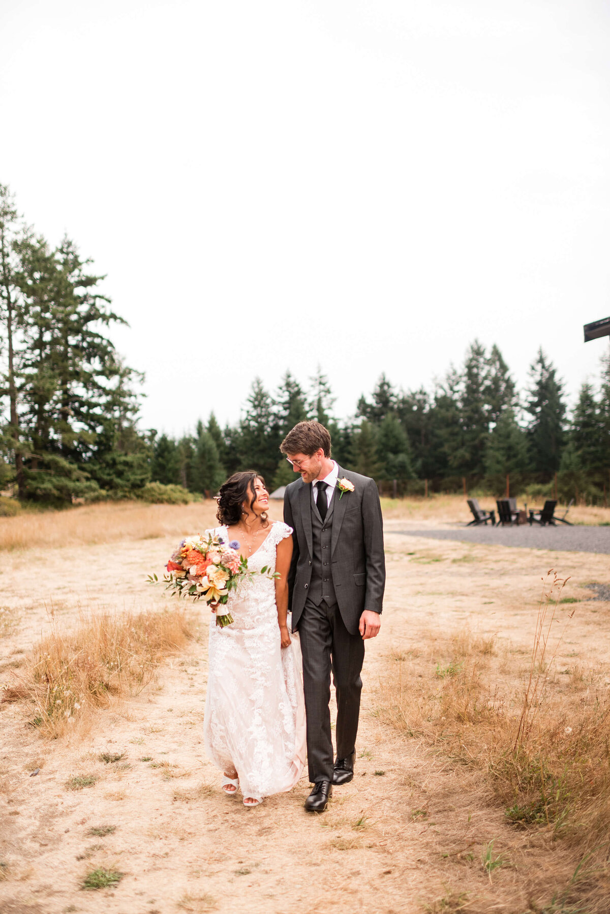 Couple at Saltwater Farm Wedding