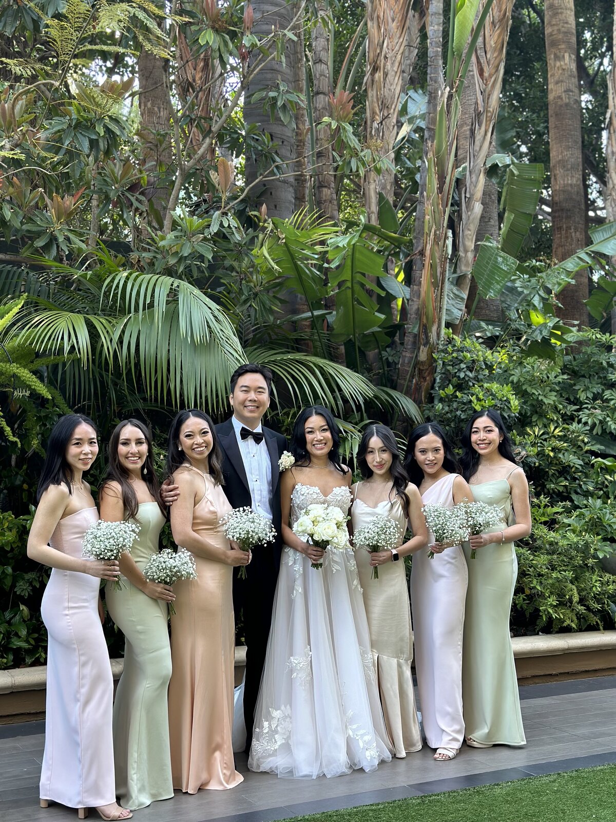 Beverly Hills Wedding Bridal Party