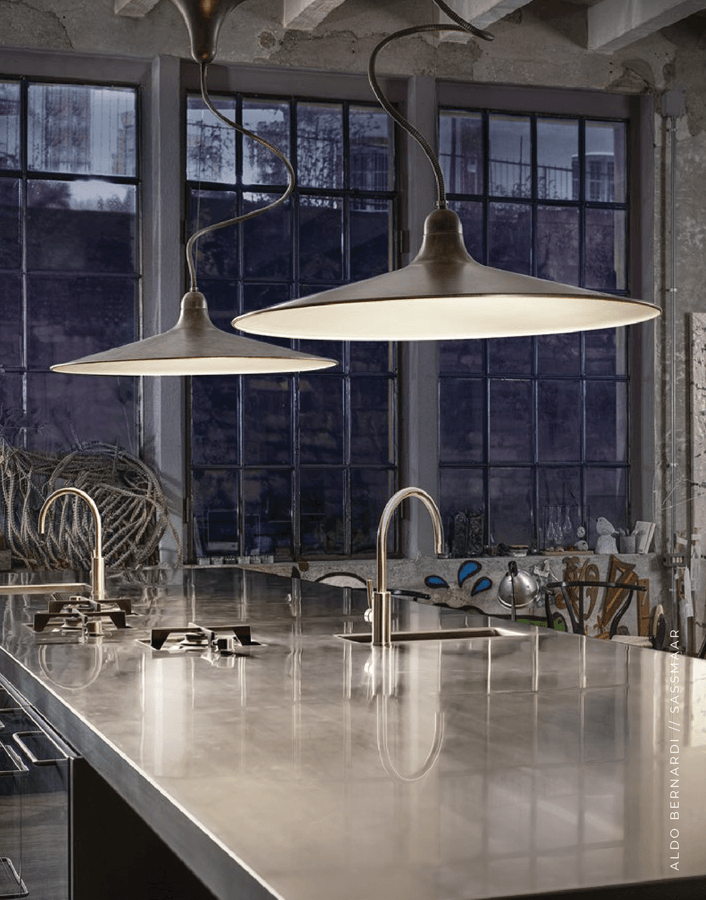 Fire Lighting_Aldo Bernardi_Sassmaar_Aluminum_Interior Pendants