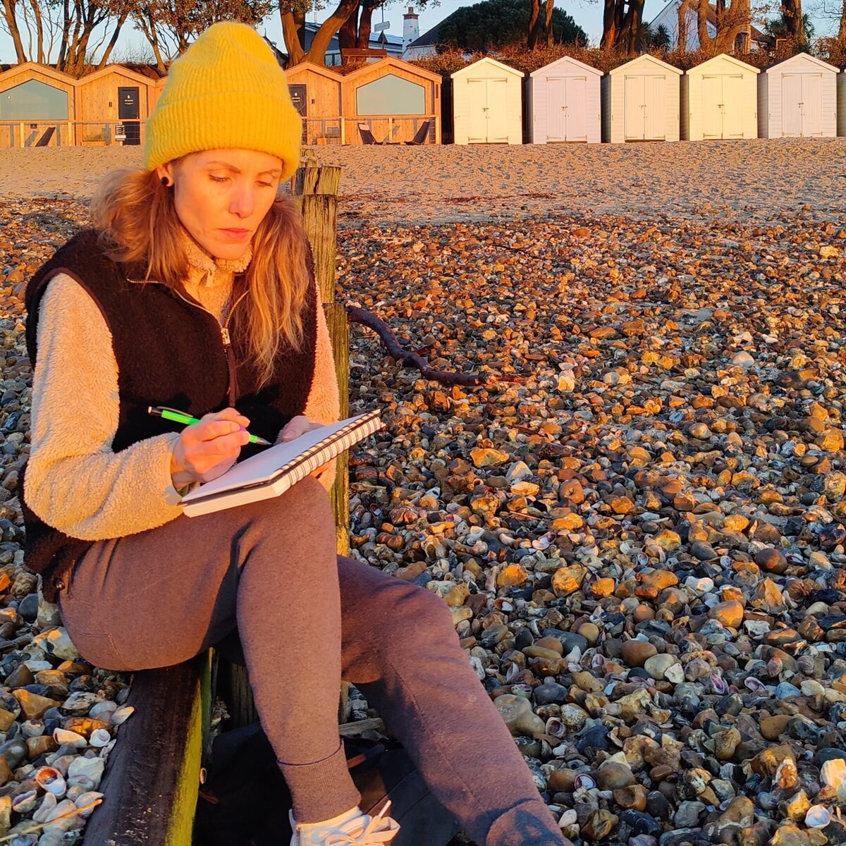 Sunrise Storyteller by Emele sketching at sunrise