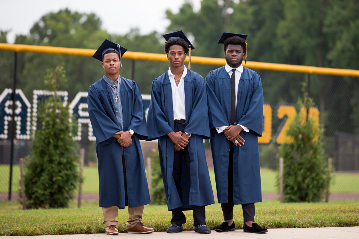Good Counsel Cap and Gown Guy Trio