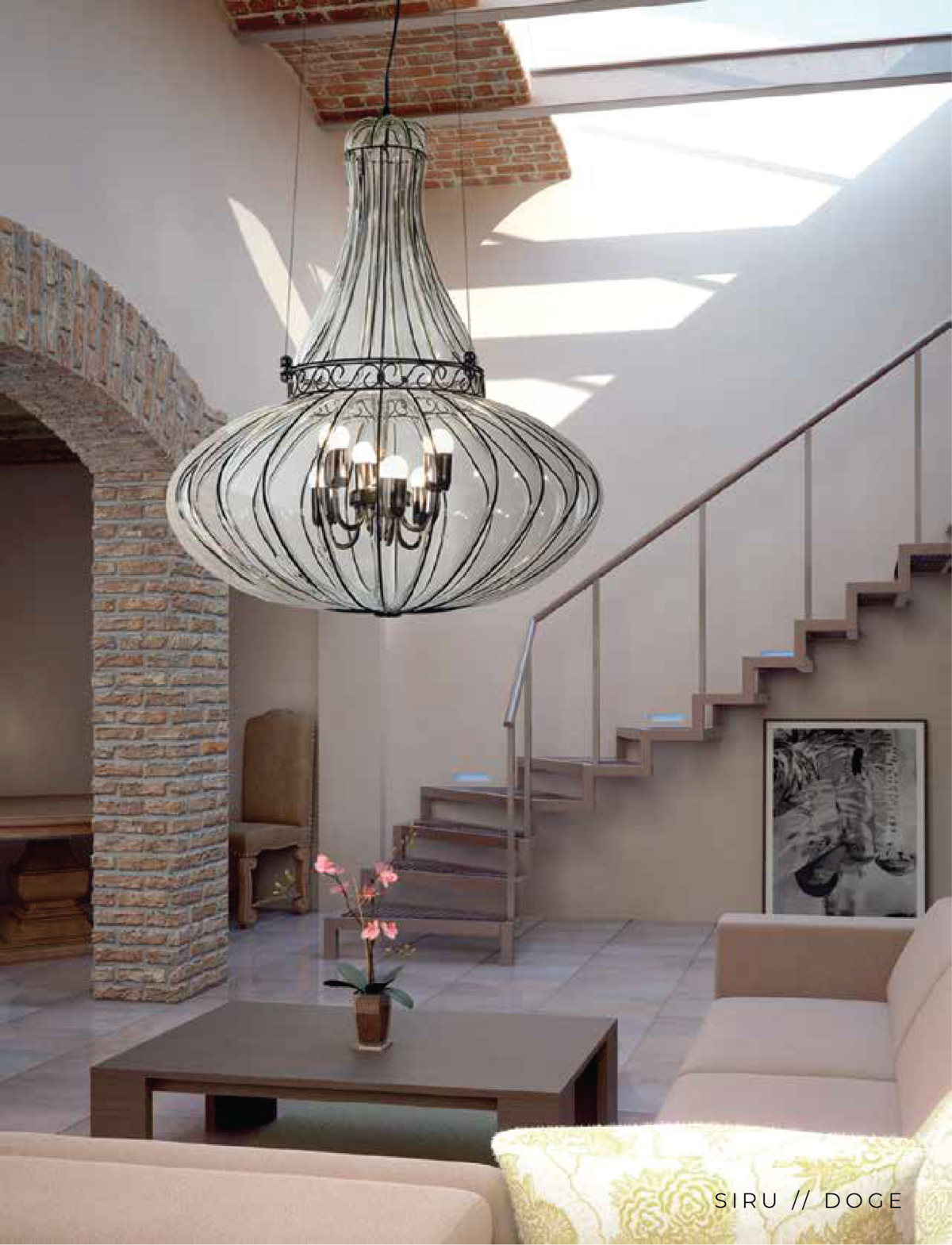 Fire Lighting_SIRU_Doge_Glass Interior Pendant_Murano Glass Chandelier