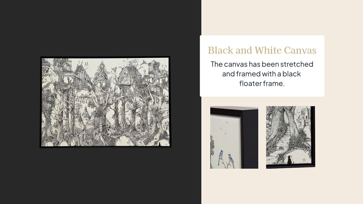 16. Black and White Canvas