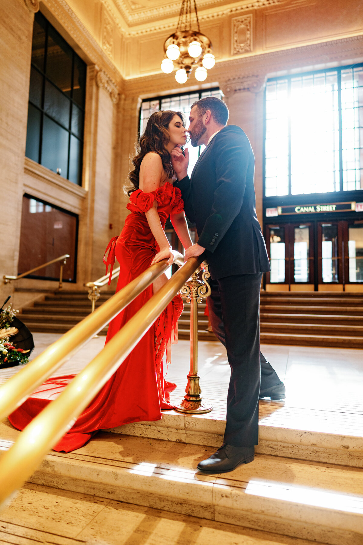 Aspen-Avenue-Chicago-Wedding-Photographer-Union-Station-Chicago-Theater-Engagement-Session-Timeless-Romantic-Red-Dress-Editorial-Stemming-From-Love-Bry-Jean-Artistry-The-Bridal-Collective-True-to-color-Luxury-FAV-41